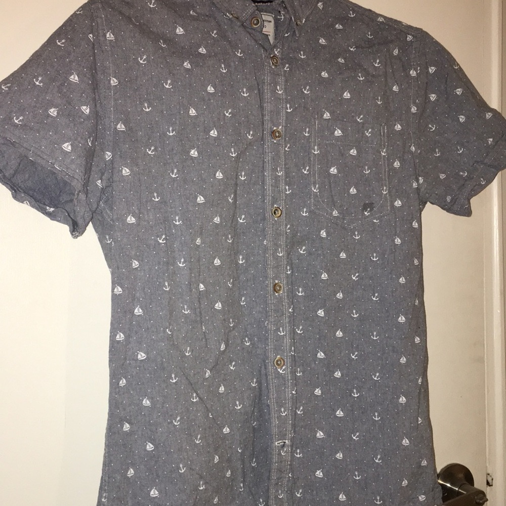 Boat Print Summer Shirt--Slim